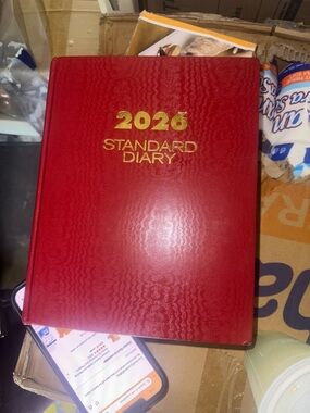 2026 Standard Diary Red Hardcover Planner